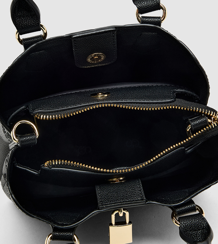 Monogram Patterned Satchel  Bag