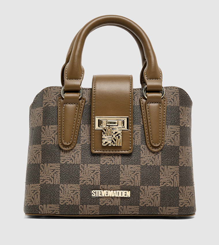 Monogram Patterned Satchel  Bag