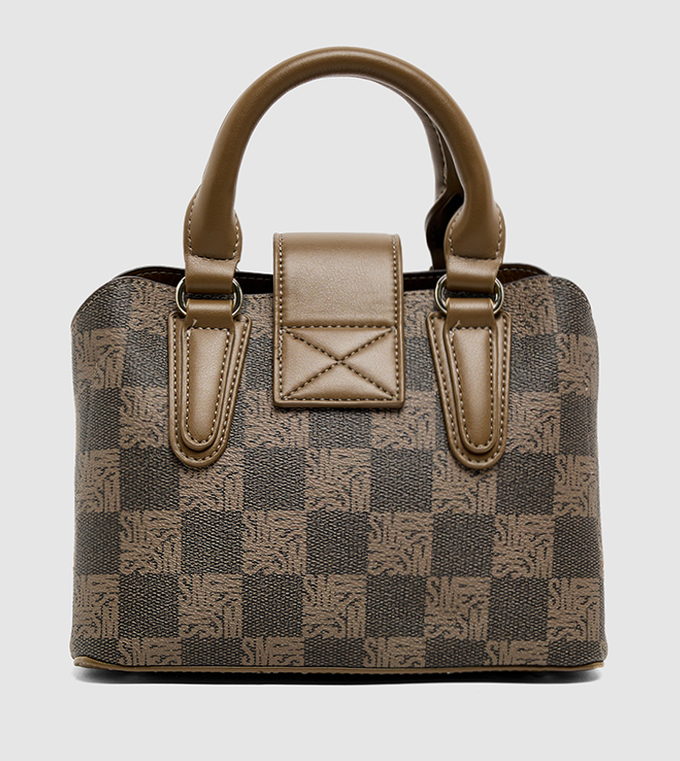Monogram Patterned Satchel  Bag