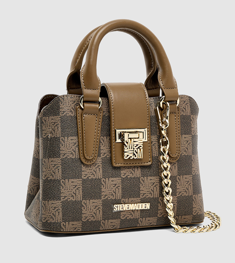 Monogram Patterned Satchel  Bag
