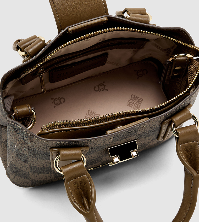 Monogram Patterned Satchel  Bag