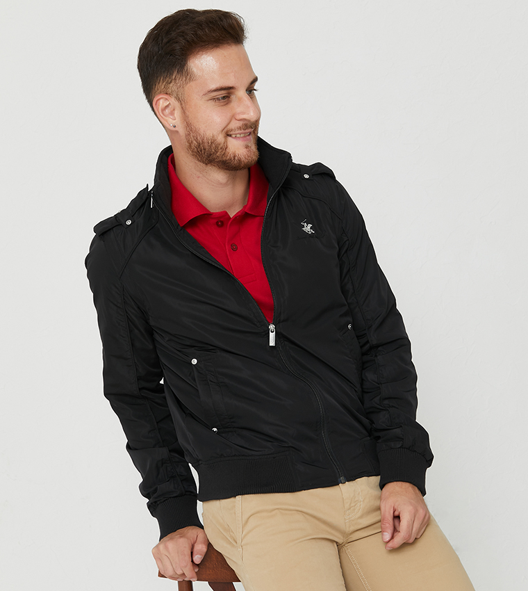Moto-Madness Zip Off Sleeve Jacket-BP Black