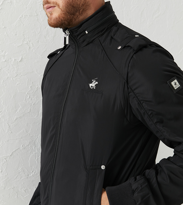Moto-Madness Zip Off Sleeve Jacket-BP Black