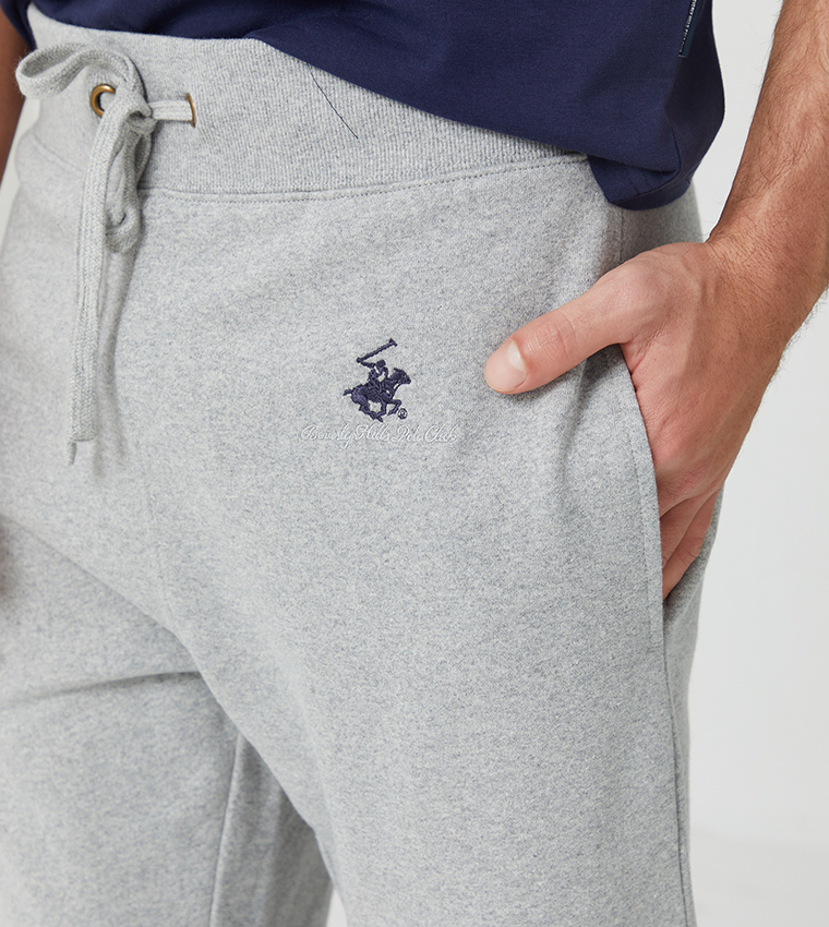 Buy Beverly Hills Polo Club Core Fleece Track Pants In Grey | 6thStreet UAE