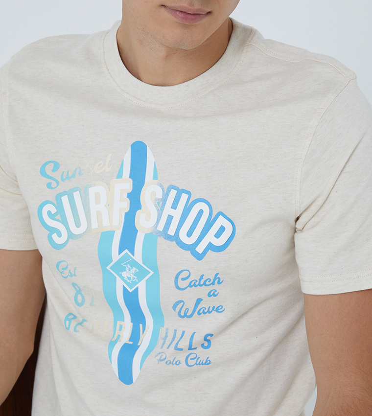 Sunset Surf Shop Crew T Shirt-Multi