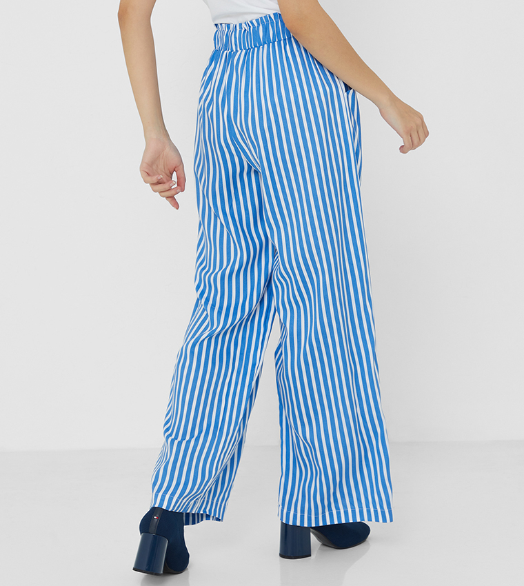 Second Time Around Paperbag Pant-Blue
