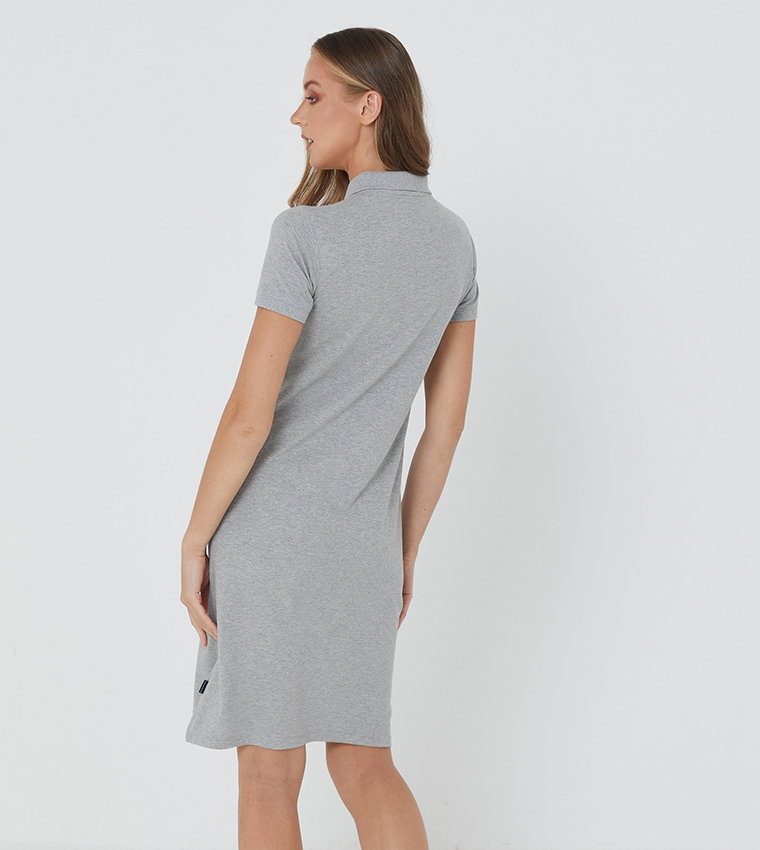 Logo Detail Polo Dress