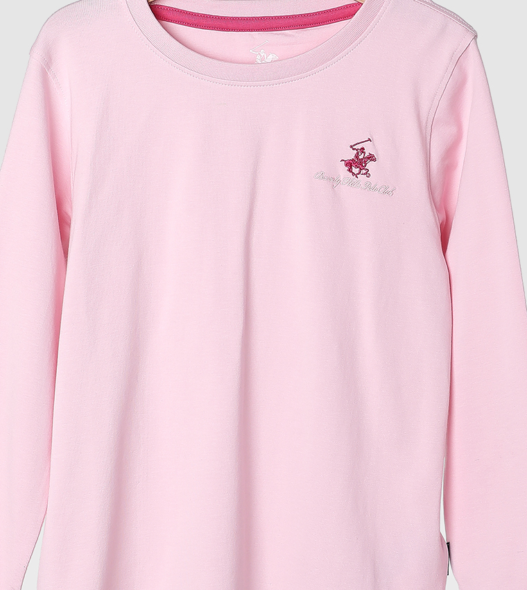 Logo Embroidered Long Sleeves T-Shirt