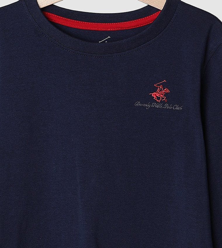 Logo Embroidered Long Sleeves T-Shirt