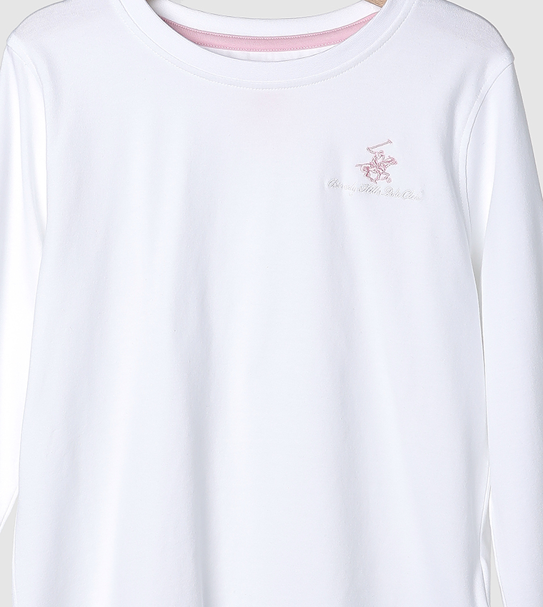 Logo Embroidered Long Sleeves T-Shirt