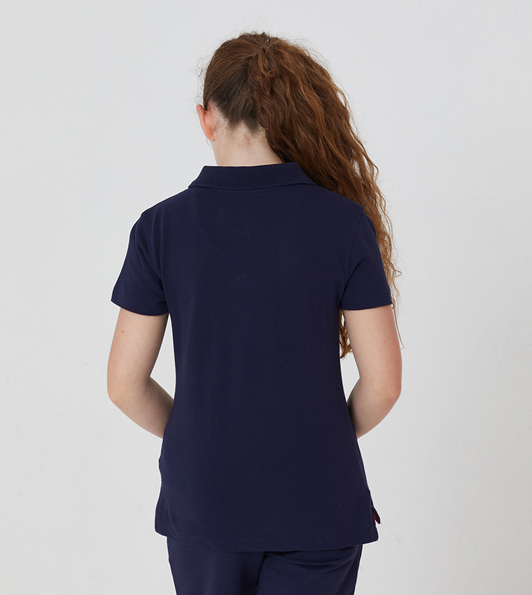 Logo Embroidered Short Sleeves Polo T-Shirt