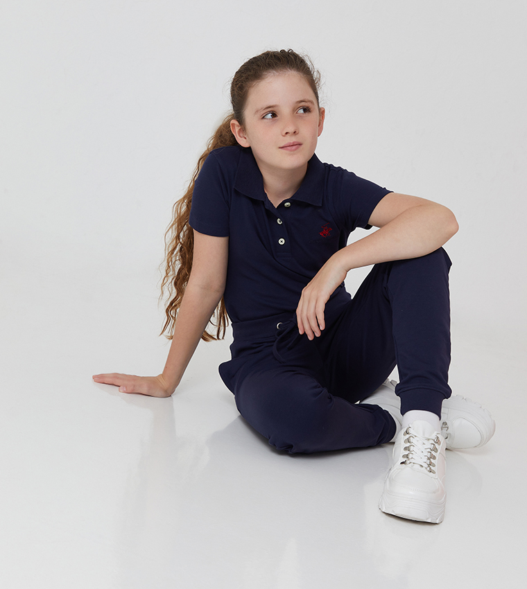 Logo Embroidered Short Sleeves Polo T-Shirt