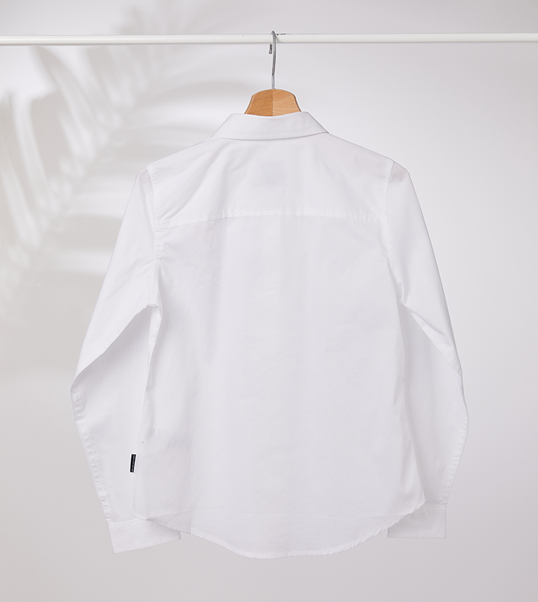 Buy Beverly Hills Polo Club Collared Neck Long Sleeve Shirt White In White