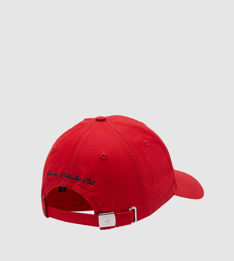 Logo Printed Cap-Red