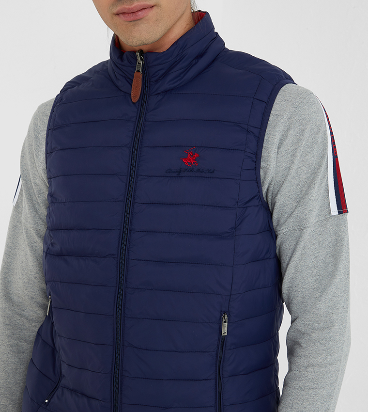 Solid High Neck Reversible Vest