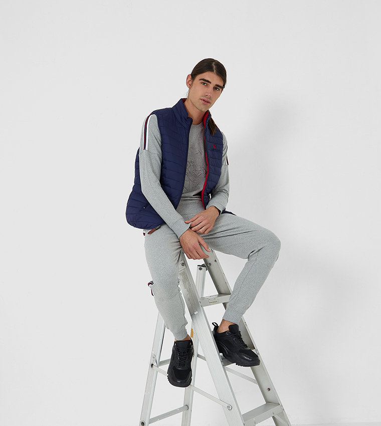 Solid High Neck Reversible Vest