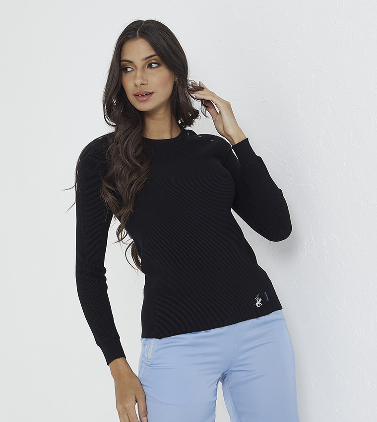 Ribs Crew Neck Sweater 
