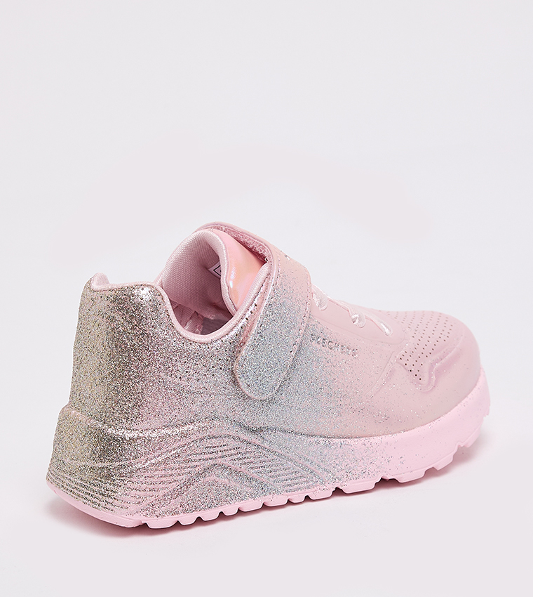 UNO LITE Metallic Sparkle Velcro Strap Sneakers