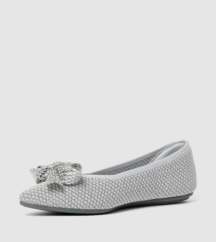 CLEO POINT - SHIMMERY SHINE Embellished Ballerinas