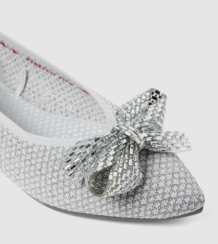 CLEO POINT - SHIMMERY SHINE Embellished Ballerinas