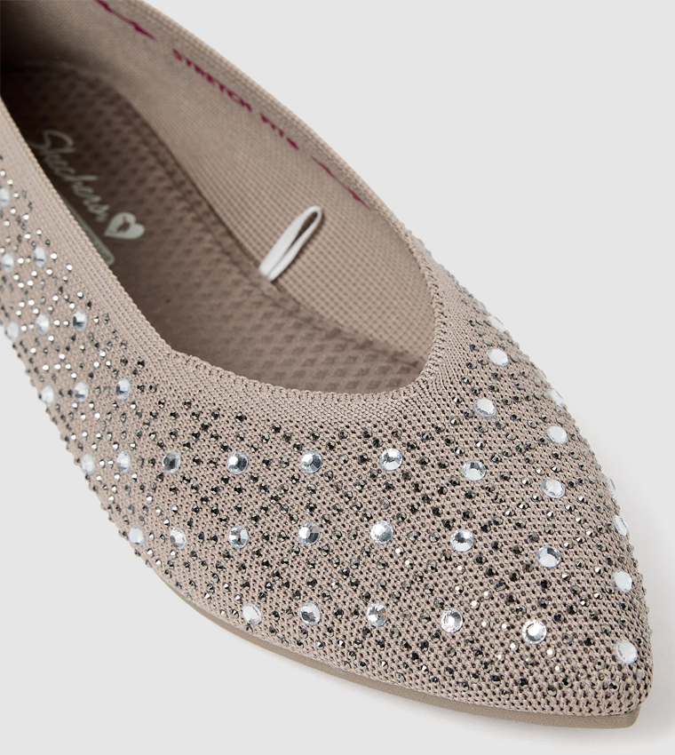 CLEO POINT - GLEAM N GLOW Embellished Ballerinas