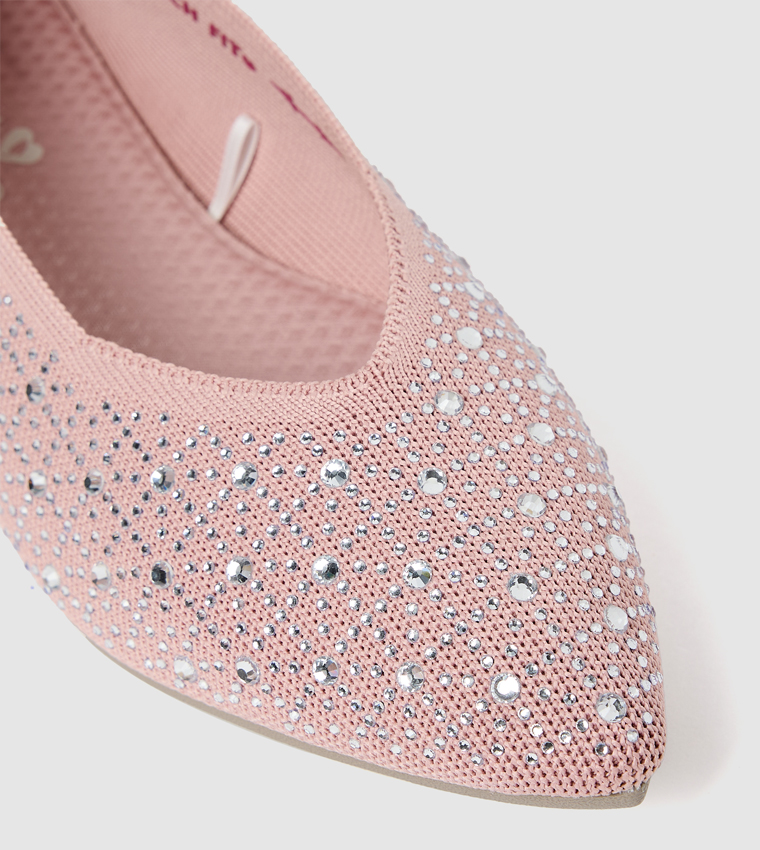CLEO POINT - GLEAM N GLOW Embellished Ballerinas
