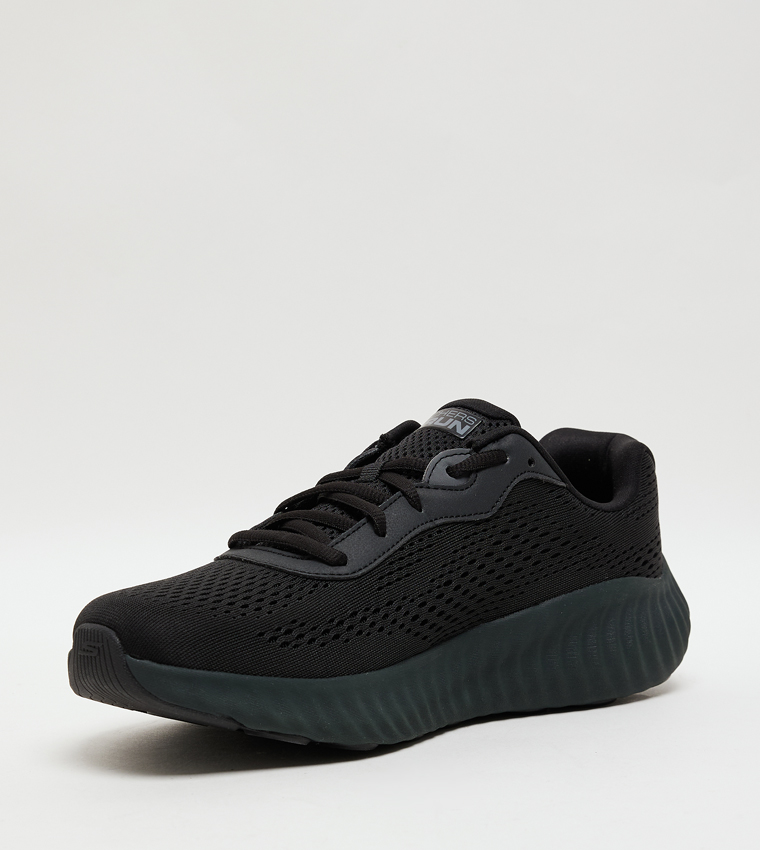 GO RUN NOW Knitted Lace-Up Shoes