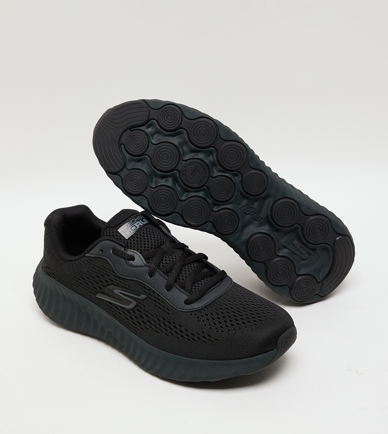 GO RUN NOW Knitted Lace-Up Shoes