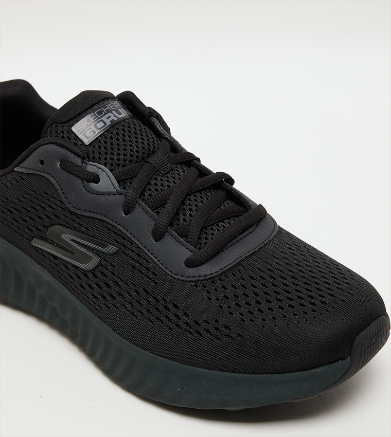 GO RUN NOW Knitted Lace-Up Shoes