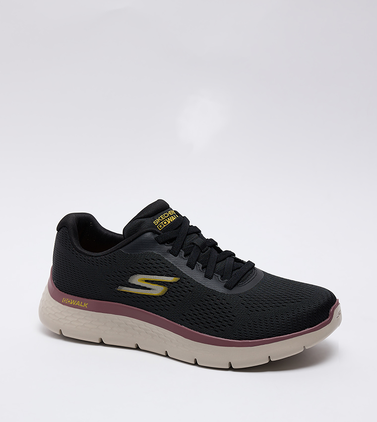 GO WALK FLEX Knitted Lace-Up Shoes
