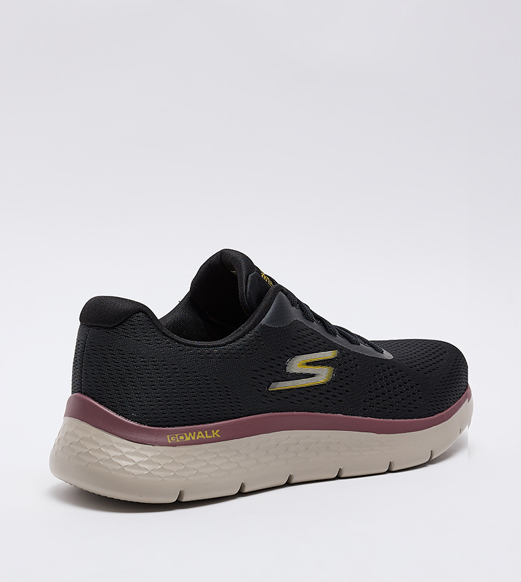 GO WALK FLEX Knitted Lace-Up Shoes