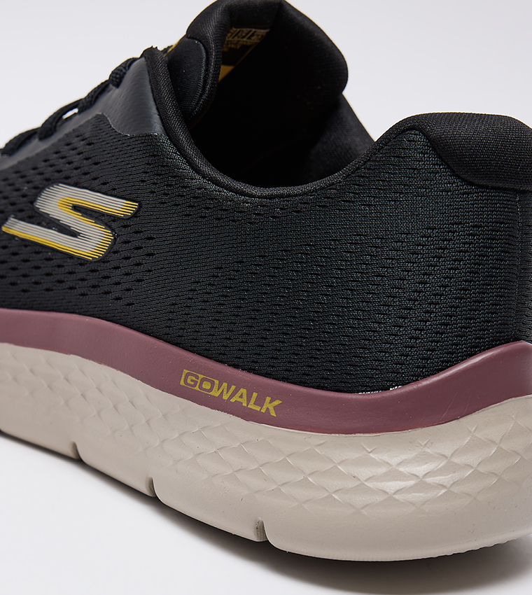 GO WALK FLEX Knitted Lace-Up Shoes