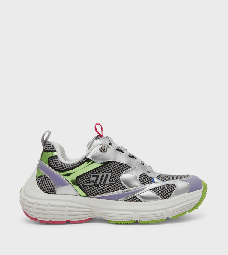 POWER 1 Mesh Detail Lace Up Sneakers