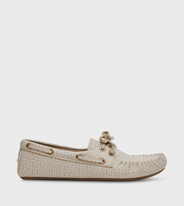 CASHBACK Patterned Boat Shoes