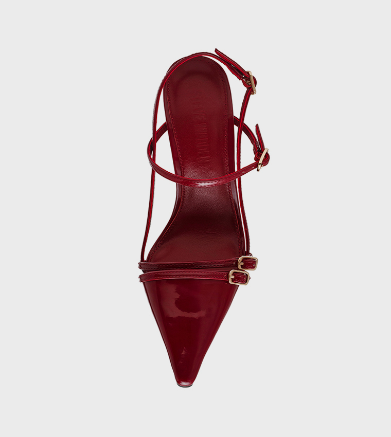 DEAGAN Buckle Detail Slingback Pumps
