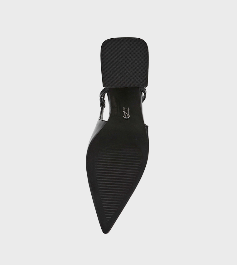 BARGE Block Heel Slingback Pumps