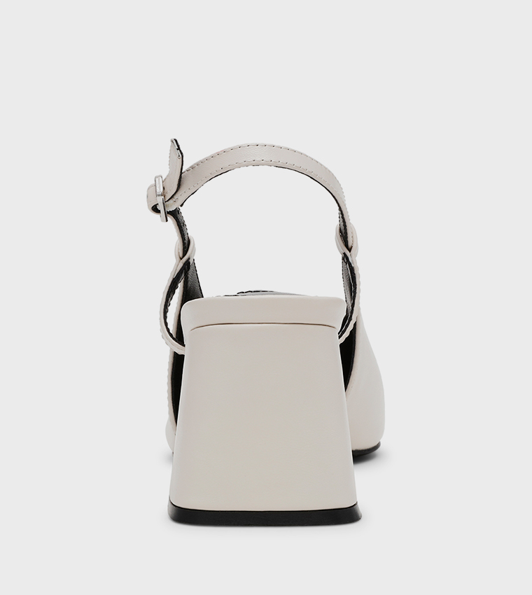 BARGE Block Heel Slingback Pumps
