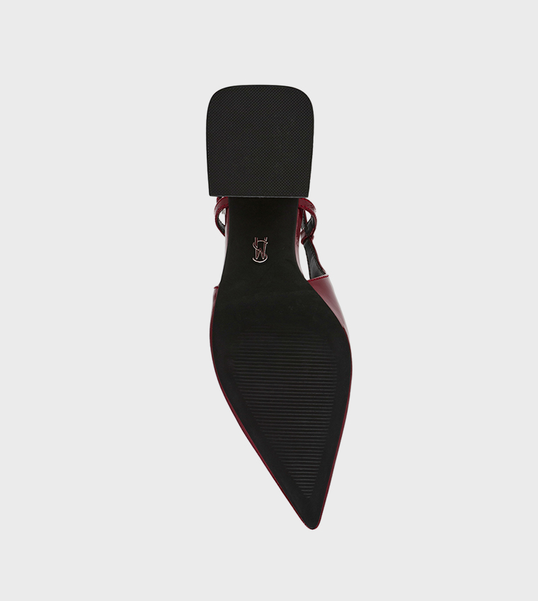 BARGE Block Heel Slingback Pumps
