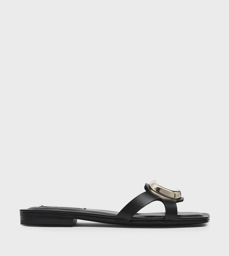 STALLION Accessory Detail Flat Sandals