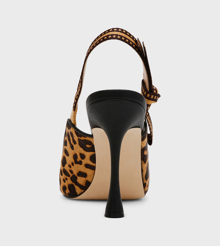 BRI-L Animal Patterned Slingback Pumps