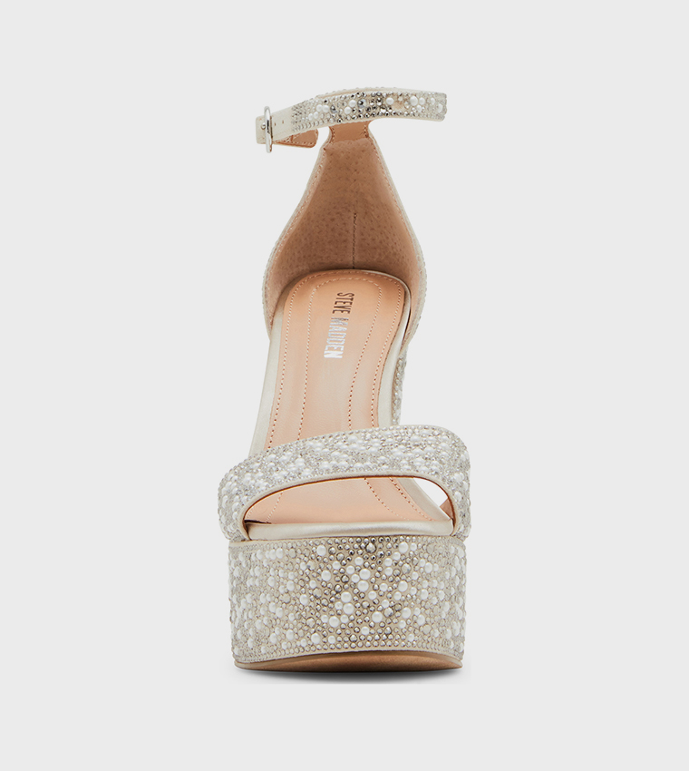 GLAM Embellished Platform Sandals