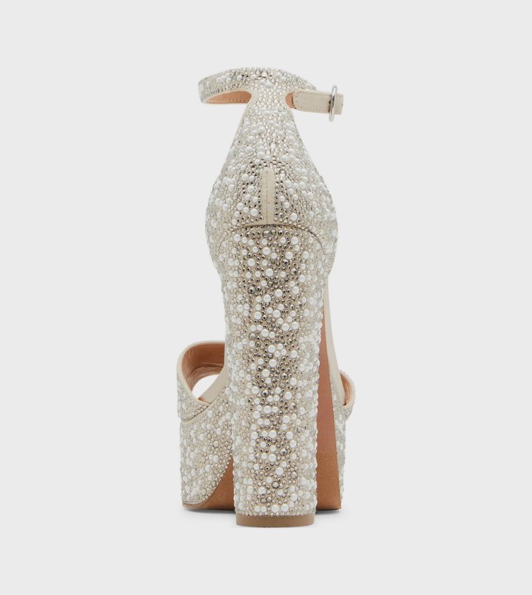 GLAM Embellished Platform Sandals