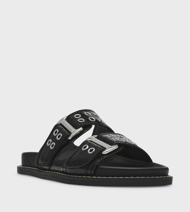 AGENT Buckled Flat Sandals