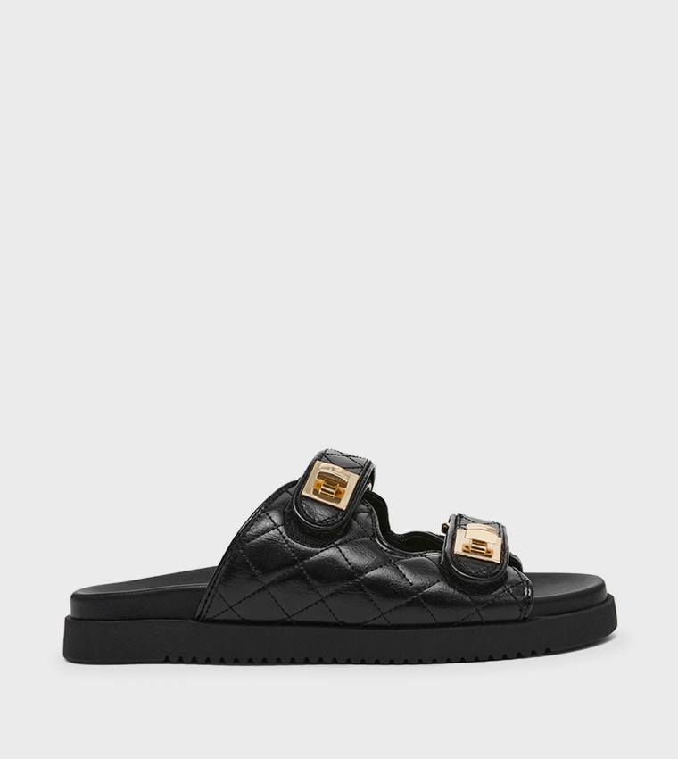 SCHMONA-CN Quilted Platfom Sandals