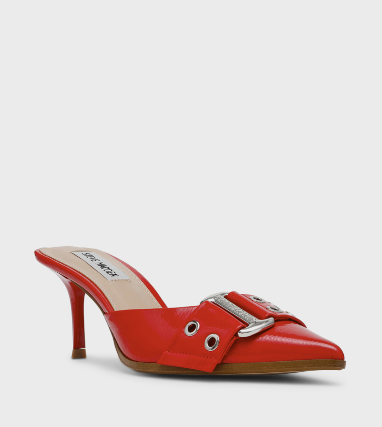 HIATUS Buckle Detail Heeled Mule Pumps