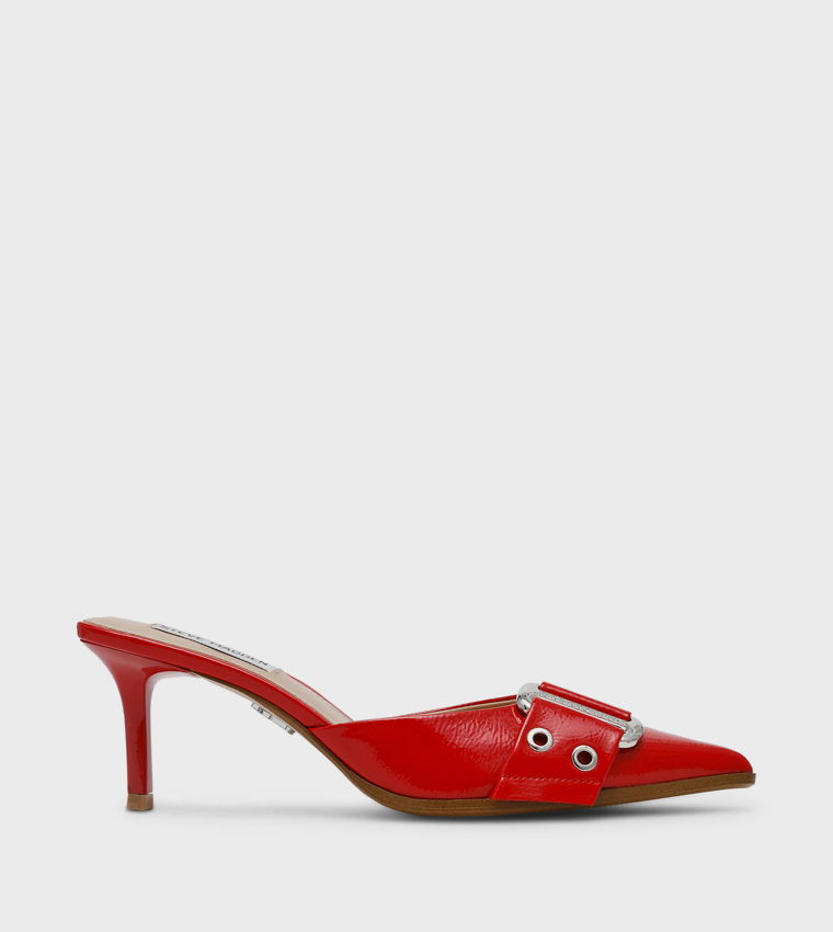HIATUS Buckle Detail Heeled Mule Pumps