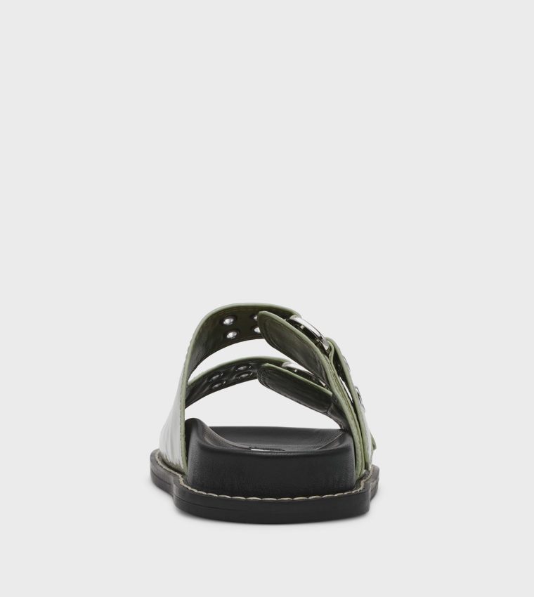 AGENT Buckled Flat Sandals