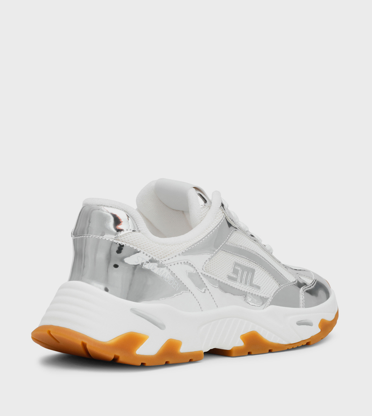SNEAK-PEAK Metallic Trim Chunky Sneakers