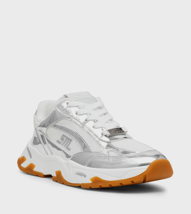 SNEAK-PEAK Metallic Trim Chunky Sneakers