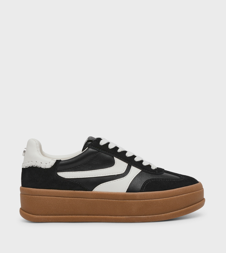 OFF-TRACK Lace Up Platform Sneakers
